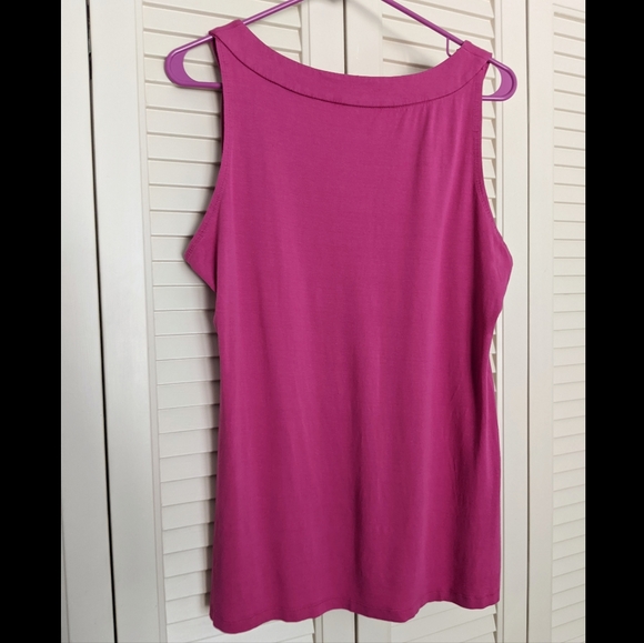 MAKE OFFER: Josephine Chaus Fuschia Pink Gathered Tank Blouse - Picture 6 of 16